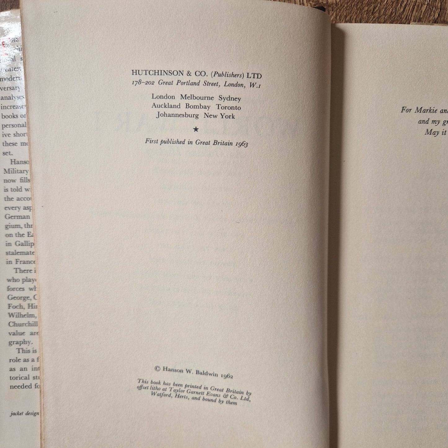 World War I by Hanson Baldwin