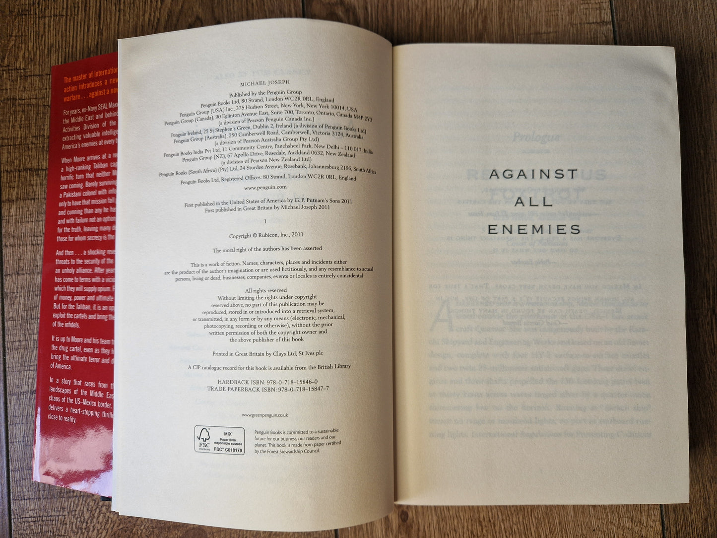 Against All Enemies by Tom Clancy (First Edition)